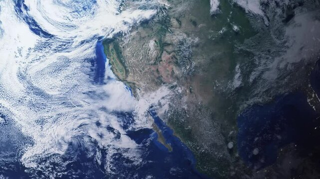 Zooming in on Gilbert, USA frome space - Perfect for Travel Intros and Backgrounds. Realistic 3D Animation.