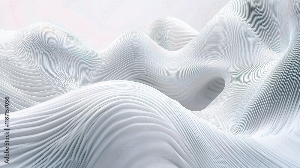 Poster modern digital 3d abstract background with flowing lines and scale