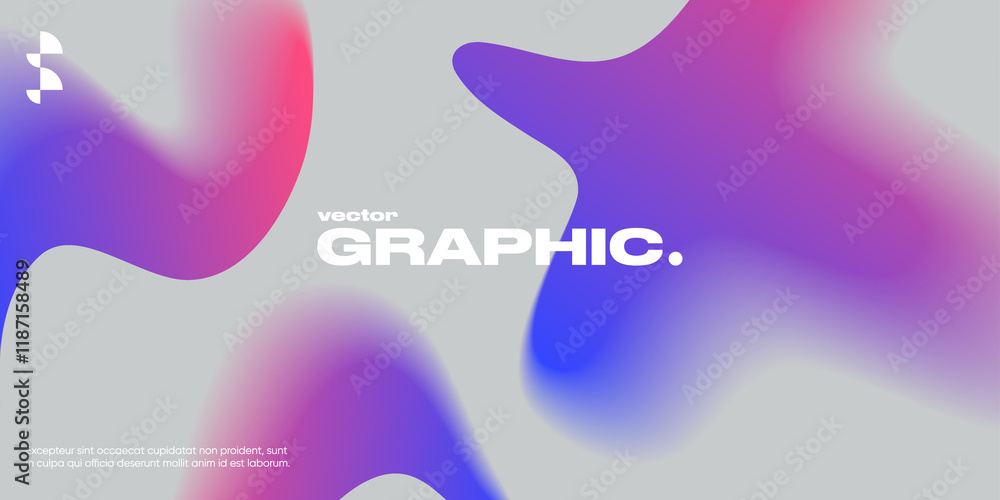Aufkleber geometric background with gradient shapes and blur effect.