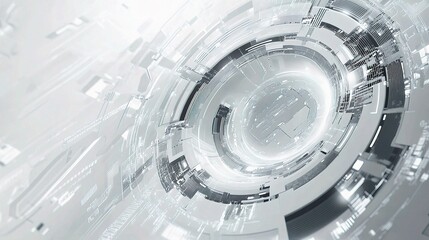 Obraz premium Abstract Modern Technology Background in Grey and White Tones
