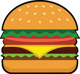 hamburger clipart art,  hamburger vector, hamburger vector illustration, hamburger vector images, hamburger vector icon ,  hamburger  illustration 
