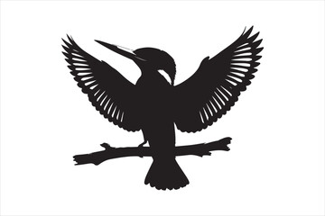 Kingfisher Silhouette vector 