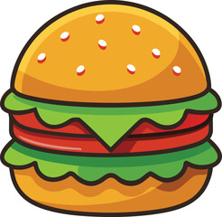 hamburger clipart art,  hamburger vector, hamburger vector illustration, hamburger vector images, hamburger vector icon ,  hamburger  illustration 