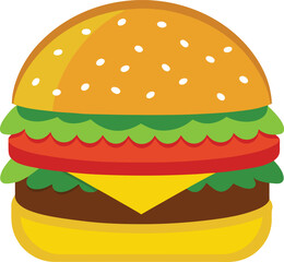 hamburger clipart art,  hamburger vector, hamburger vector illustration, hamburger vector images, hamburger vector icon ,  hamburger  illustration 