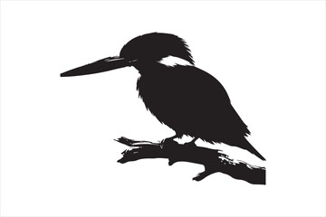 Kingfisher Silhouette vector 