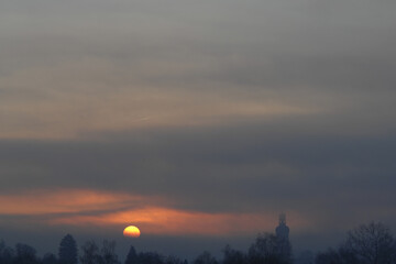 Fototapeta premium Freising, Morgenstimmung