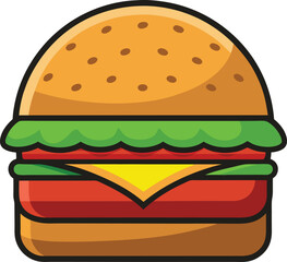 hamburger clipart art,  hamburger vector, hamburger vector illustration, hamburger vector images, hamburger vector icon ,  hamburger  illustration 