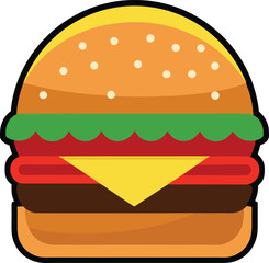 hamburger clipart art,  hamburger vector, hamburger vector illustration, hamburger vector images, hamburger vector icon ,  hamburger  illustration 