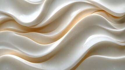 Obraz premium Smooth creamy waves, texture background.