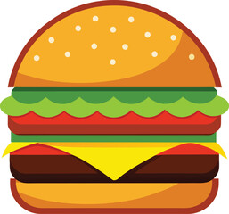 hamburger clipart art,  hamburger vector, hamburger vector illustration, hamburger vector images, hamburger vector icon ,  hamburger  illustration 