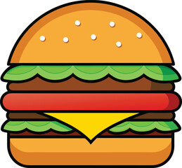 hamburger clipart art,  hamburger vector, hamburger vector illustration, hamburger vector images, hamburger vector icon ,  hamburger  illustration 