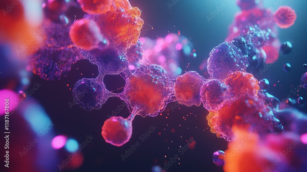 Poster abstract visualization of artificial intelligence and big data concepts