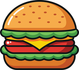 hamburger clipart art,  hamburger vector, hamburger vector illustration, hamburger vector images, hamburger vector icon ,  hamburger  illustration 