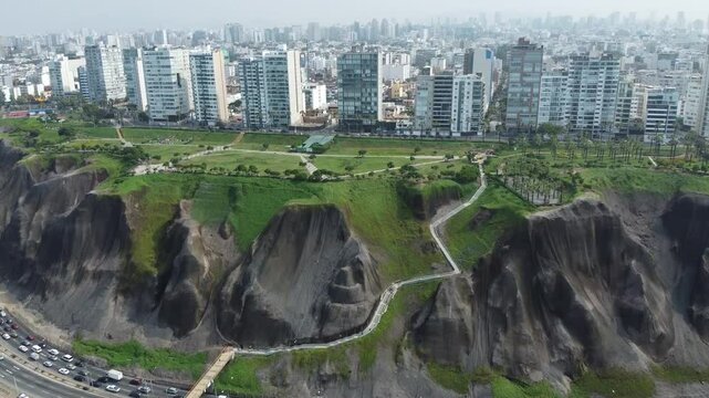 aerial view of the city - miraflores lima per&uacute;