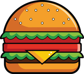 hamburger clipart art,  hamburger vector, hamburger vector illustration, hamburger vector images, hamburger vector icon ,  hamburger  illustration 