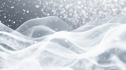 Dynamic Gray Abstract Background with Flowing White Lines
