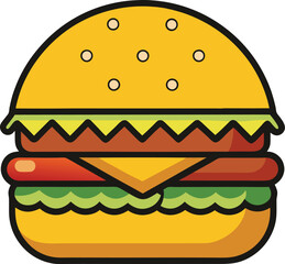 hamburger clipart art,  hamburger vector, hamburger vector illustration, hamburger vector images, hamburger vector icon ,  hamburger  illustration 