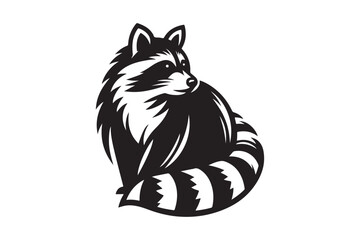 Raccoon Silhouette Vector Animal Illustration 