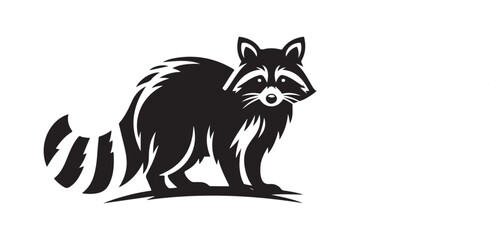 Raccoon Silhouette Vector Animal Illustration 