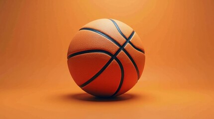 Obraz premium Basketball Icon with Lines and Texture