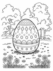 happy easter, easter bunny coloring page. printable. vol 1.