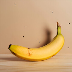 Banana on solid background