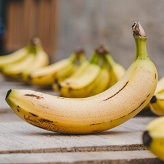 Banana on solid background