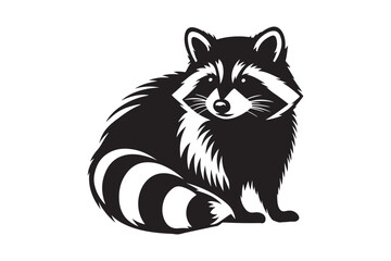 Raccoon Silhouette Vector Animal Illustration 