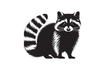 Raccoon Silhouette Vector Animal Illustration 