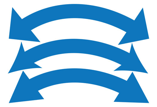 Dual semi circle arrow set . Vector illustration. Semicircular curved thin long double ended arrow set . Double Arrow. Black arrow icon. design eps 10 