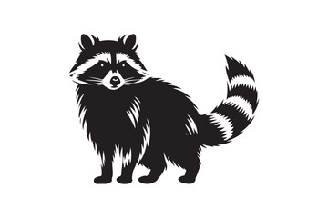 Raccoon Silhouette Vector Animal Illustration 
