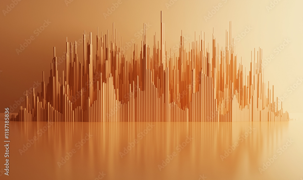 Poster dynamic sound waves visualization music industry insights digital art abstract display contemporary 