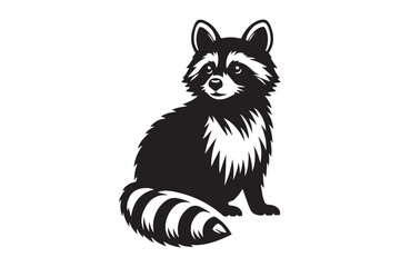 Raccoon Silhouette Vector Animal Illustration 