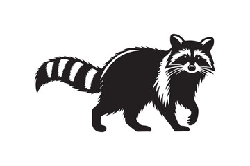 Raccoon Silhouette Vector Animal Illustration 