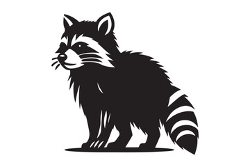 Raccoon Silhouette Vector Animal Illustration 