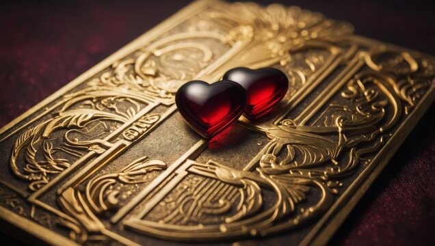 Art deco style valentines day