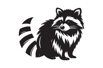 Raccoon Silhouette Vector Animal Illustration 