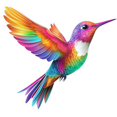 Obraz premium hummingbird, colorful, on a transparent background png