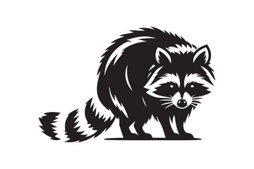 Raccoon Silhouette Vector Animal Illustration 