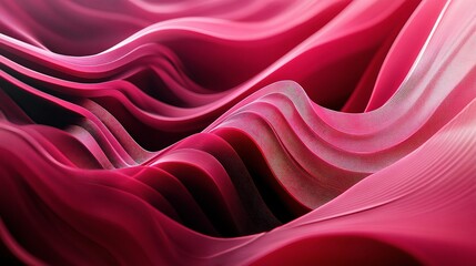 Obraz premium Abstract Flowing Wave Lines in Vibrant Pink Tones