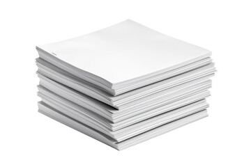Stacked sheets of white paper resting on a plain surface in a tidy arrangement ready for various uses