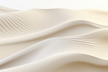 Obraz premium Soft undulating waves of white sand create a serene and tranquil atmosphere in a sandy desert landscape