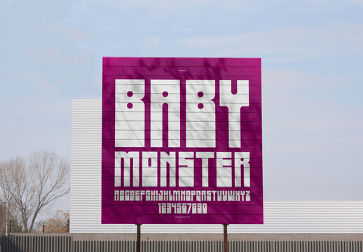 Customizable Mockup Display created from horizontal slats for Design Projects in Outdoor Setting with tree branch shadows