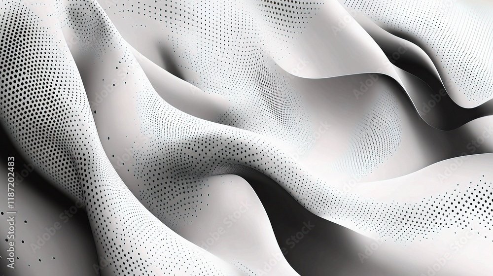 Poster modern abstract gray and white backdrop with wavy texture and lines