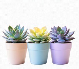 Brightly Colored Potted Cacti