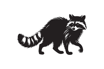 Raccoon Silhouette Vector Animal Illustration 
