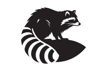 Raccoon Silhouette Vector Animal Illustration 