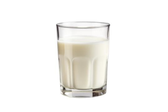 Refreshing glass of milk on a simple background, perfect for any meal or snack time