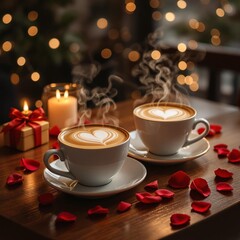 Obraz premium two cups of coffee