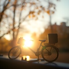 Obraz premium Golden Hour Cyclist